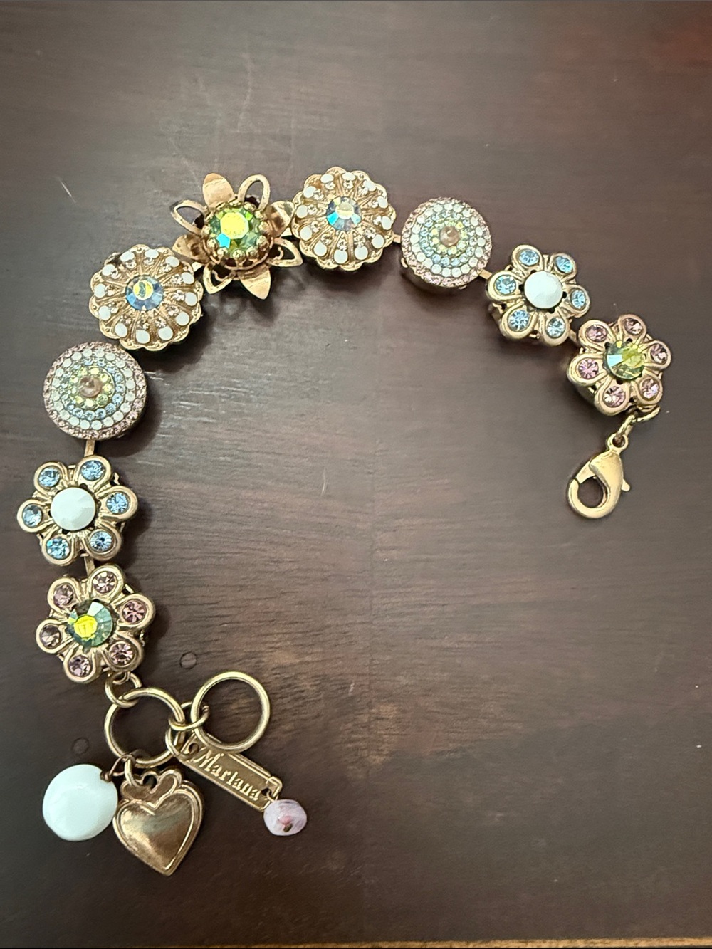 Mariana Rose Gold (XL Stone size) Crystal Bracelet with Pastel Accents